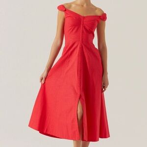 *NWT ASTR the label, Charelin Linen Off Shoulder Dress, size small